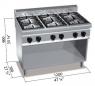 Плита профессиональная газовая Bertos G7F6M