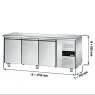 Холодильный стол GGM Gastro KTS187ND